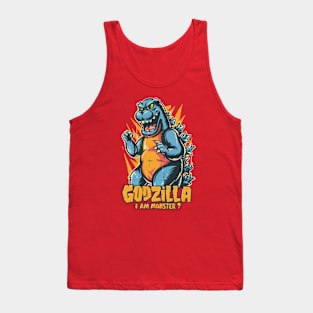 Godzilla : I Am Monster ? Tank Top